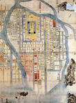 毛利氏時代の広島城絵図「芸州広嶋城町割之図」（山口県文書館蔵）